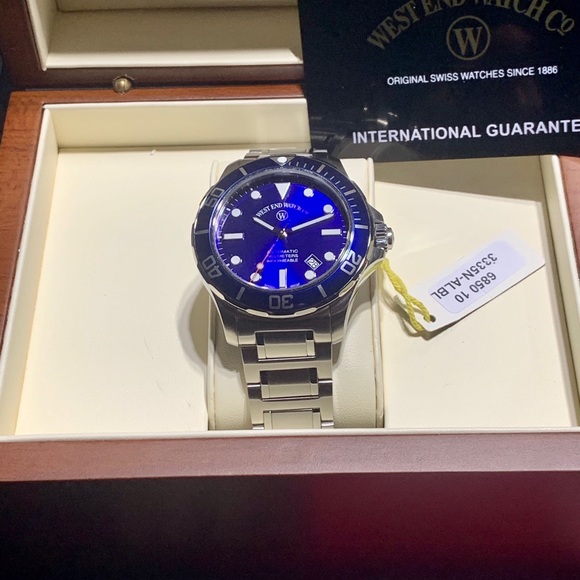 West End Watch Swiss Auto Sapphire Blue Bezel Blue - Picture 8 of 16